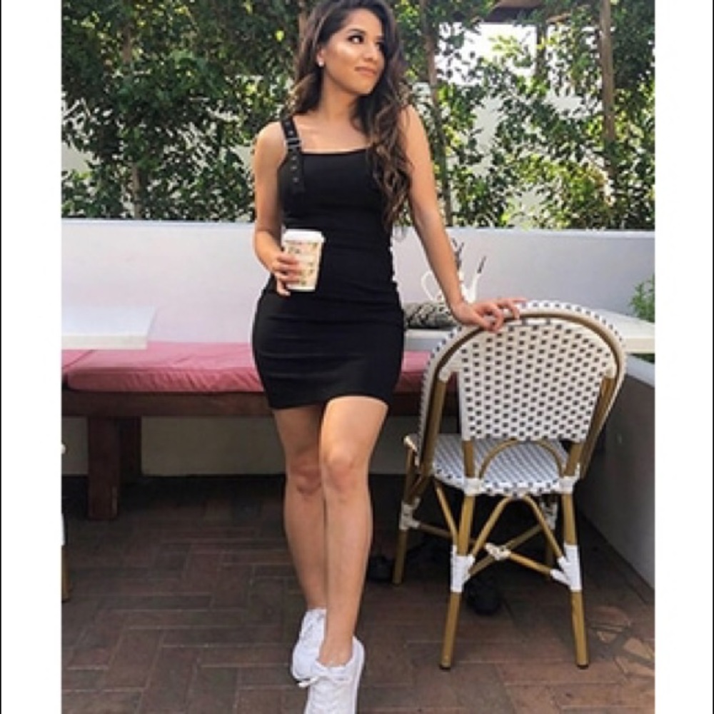 Forever 21 Buckle-Strap Bodycon Mini Dress